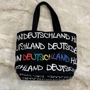 Robin Ruth | Deutschland Canvas Bag Small | Black / Multi | 9x10x4